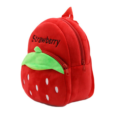 

Strawberry Kids Plush School Backpack - Cute Toddlers Baby Boys School Bag