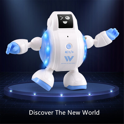 

YIWULAAttop Face Expression Switchable Robot With Music Light Toy For Kids Gift