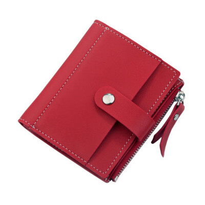 

2018 New Style Fashion Hasp Zipper Girls Women Short Wallet PU Leather Solid Small Short Mini Wallets