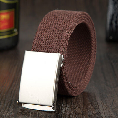 

Fashion Men Women General Belts Canvas Unisex Candy Color Belt Solid Buckle Military Belts For Jeans Cowboy Pants 110--140cm
