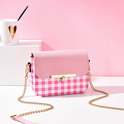 

Summer Colour-Coloured Chain Bag Ladys New Korean Chao Baitie Single Shoulder Slant Bag Fashion Square Bag