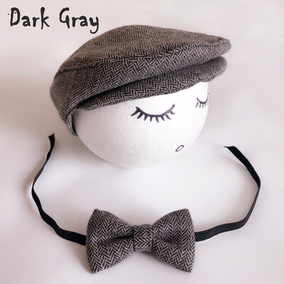 

SUNSIOM Baby Newborn Peaked Beanie Cap Hat Bow Tie Photo Photography Prop Outfit Set