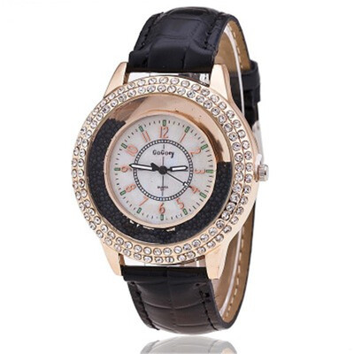 

Trend diamond-studded roller wheel decorative watch casual ladies belt quartz watch