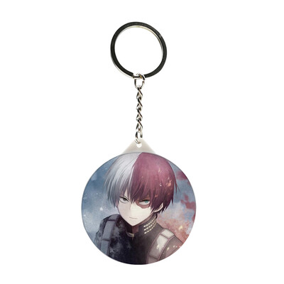 

Fat Bear Anime My Hero Academia Keychain Figure Cartoon Key Chain Keyring With Mirror