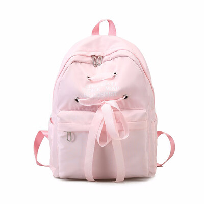 

Cute Pink Ribbon Backpack Kawaii Lolita Cosplay Girls Kids Students School Bag