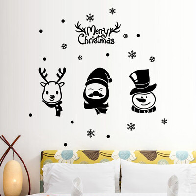 

Toponeto New Year Merry Christmas Snowflake Wall Sticker Home Shop Windows Decals Decor