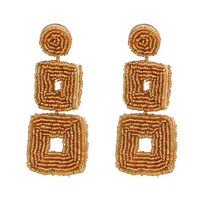 

2019 New Heart Beads Gold Metal Love Drop Earrings Hollow Geometric Earrings Women Gifts Jewelry Brincos Pendientes