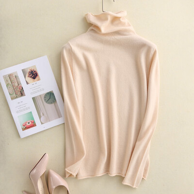 

QIANMUCHUN female plane pile collar cashmere woolen sweater fashion 5787