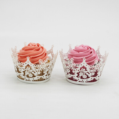 

Gobestart Christmas Tree Hollow Lace Cup Muffin Cake Paper Case Wraps Cupcake Wrapper