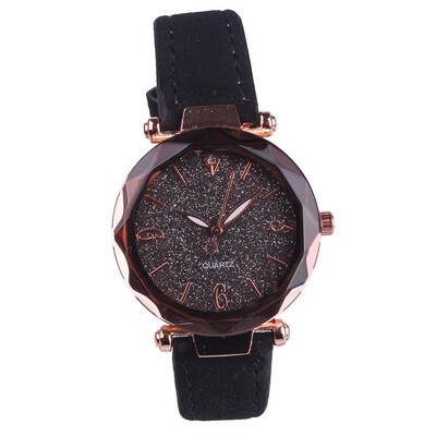 

Womens quartz watch simple diamond-studded digital star watch vibrato
