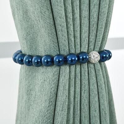 

1Pair Magnetic Curtain Tiebacks Pearl Twist Tie Backs Decorative Drapery Holdbacks