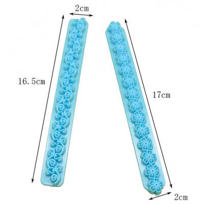 

2PCS Mold Cake Lace Decoration Moulds Fondant Chocolate Sugarcraft Mould Cake Decorating Tools Baking Accessories