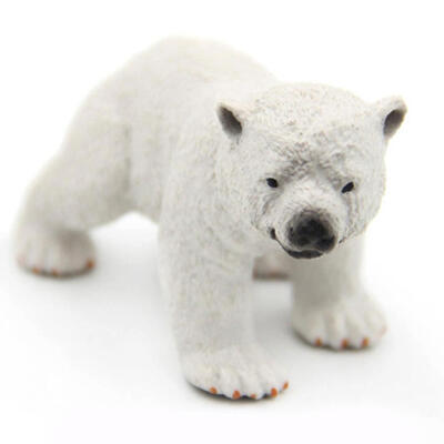 

Mini Simulation Wild Animal Polar Bear Model Solid Toy Crafts Ornaments