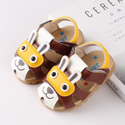 

2019 New Summer Baby Girl Boy Breathable Anti-Slip Cartoon LED Luminous Shoes Sandals Toddler Soft Soled First Walkers