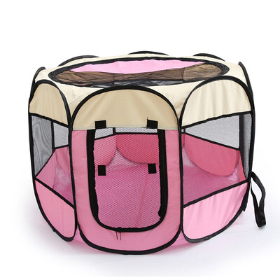 

Pet Tent Portable Removable Waterproof Folding Dog House Soft Kennel Cat Cage