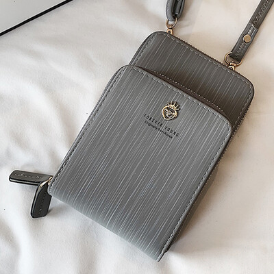 

2019 new single shoulder oblique cross Korean version of simple personality multifunctional mobile phone bag lady wallet mini bag