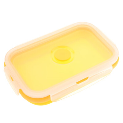 

Silicone Food Portable Lunch Bento Boxes Bowl Picnic Collapsible Storage Student