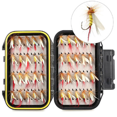 

40pcs Fishing Flies Fly Fishing Hooks Flies Lures with Tackle Box