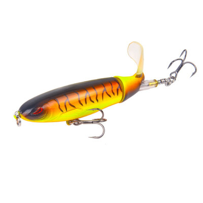 

13g Fishing Lure Artificial Fish Shape Lifelike Propeller Tractor Hard Bait With 2 Treble Hooks