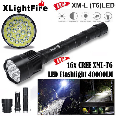 

Saidsome XLightFire 16x XML T6 5 Mode 18650 Super Bright LED Flashlight flashlight lamp