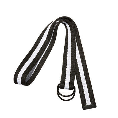

Fashion Unisex Candy colors belt trend weaving canvas Alloy double ring buckle Men belt casual simple cowboy decoration belt