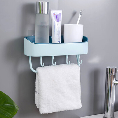 

Toponeto Punch-Free Plastic Bathroom Shelf Shower Shampoo Holder Storage Rack Organizer