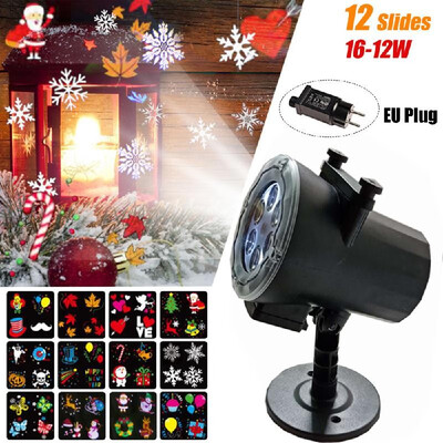 

Christmas Projector Light with 12 Slides Dynamic Moving Image Led Projection Lamp Christmas Hallo-ween Xmas Holiday Party Decorati