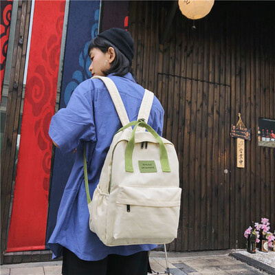 

Ins wind bf bag female Korean high school students campus simple Japanese ancient feeling girl backpack backpack