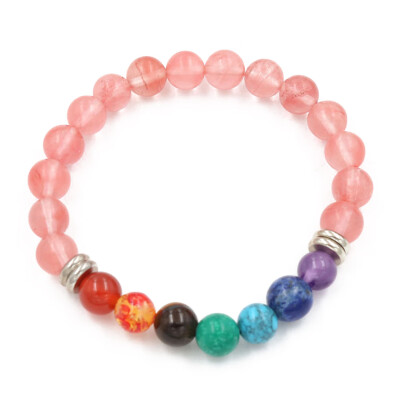 

Chakra Bracelet Natural Stone Beads Energy Bracelets Bangles Essential Oil Diffuser Jewelry For Women Men