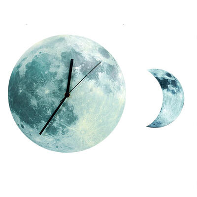 

Moon Wall Clock for Kids Room Bedroom Decoration Luminous Hanging Clocks