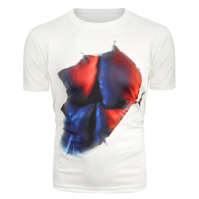 

Muscle 3D Print Round Collar Tee