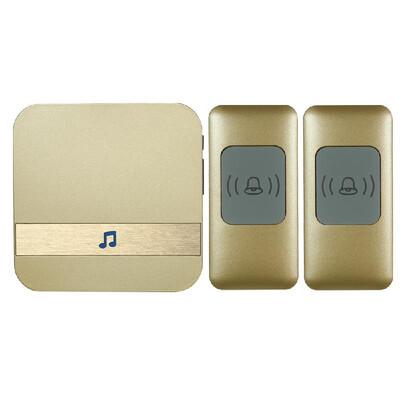 

Wireless Smart Ding-dong Doorbell with 1Indoor Unit 2Outdoor Unit 52 Ring Tone Options 4 Levels Volume Range Adjustable for Home