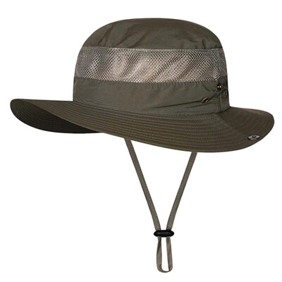 

Unisex Summer Bucket Hat Wide Brim Nylon Sun Visor Outdoor Fishing Cap