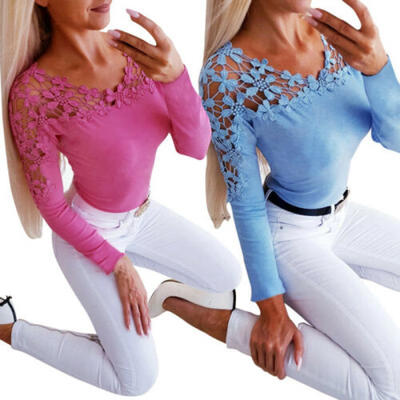 

Fashion Womens Ladies Autumn Long Sleeve Shirt Loose Casual Blouse Tops T-Shirt