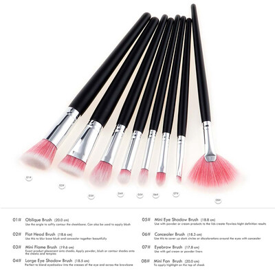 

〖Follure〗8Pcs Cosmetic Makeup Brush Lip Makeup Brush Eyeshadow Brush