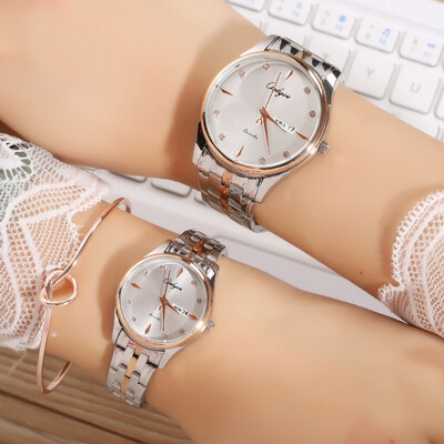 

Business calendar week quartz watch mens&womens waterproof couple watch