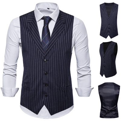 

Toponeto Mens Fashion Business Casual Wedding Waistcoat Tops Vest Jacket Top Coat