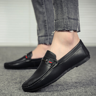 

Mens leather shoes 2019 summer new mens shoes explosion models casual peas shoes mens sets of feet single shoes trend small shoes men