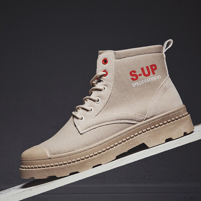 

Martin shoes wild mens boots retro high canvas canvas boots fashion trend boots mens wolf boots