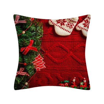 

Siaonvr Christmas Pillow Case Glitter Polyester Sofa Throw Cushion Cover Home Decor