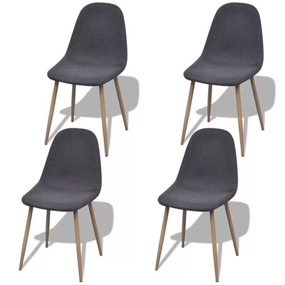 

Dining Chairs 4 pcs Fabric Dark Gray