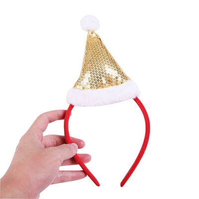 

Siaonvr Christmas Tiara Headband Party Show Dress Up Sequins Christmas Hat Headband