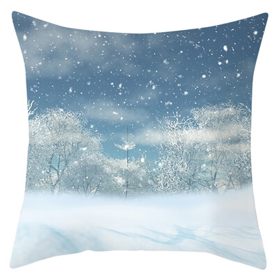

〖Follure〗Christmas Series Home Decor Polyester Peach Skin Pillow Case 18x18in