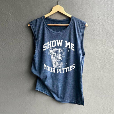 

Starmoon Fashion Womens O-Neck Letter Printing Sleeveless Vest Blouse Loose Shirt Tops