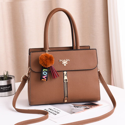 

2019 new European&American fashion new ladies bag large capacity PU leather simple shoulder bag handbag