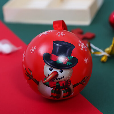 

Small Tinplate Round Ball Candy Box Kids Xmas Gift Box Christmas Tree Decor NEW