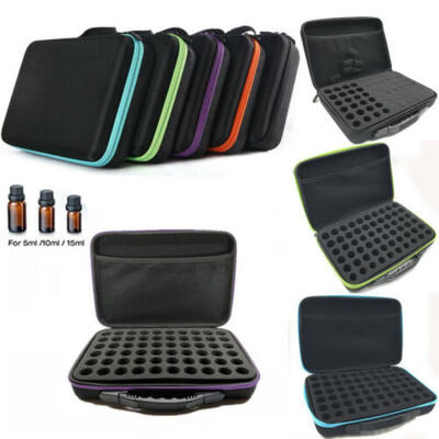 

US Essential Oil Case 60 Bottles 5-15ml Perfume Box Portable Holder Storage Bag