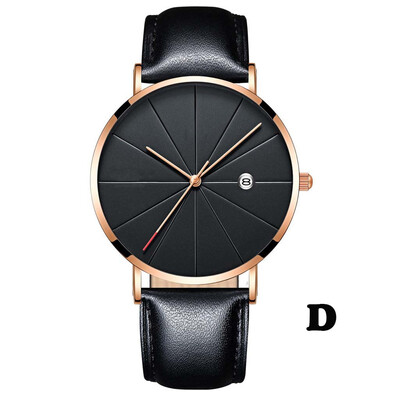 

〖Follure〗Simple And Unobtrusive Business Leather Strap Casual Mens Quartz Watch