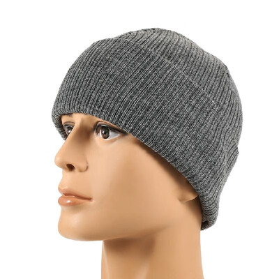 

Pure Color Striped Warm Knitting Wool Beanie Outdoor Riding Unisex Knitted Hat