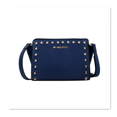 

New 2018 female bag rivet bag smiley bag medium ear bag Messenger bag small bag leather